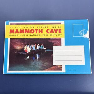 Vintage Mammoth Cave Postcard Views Folder Cave City Kentucky